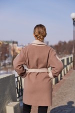 Демисезонное пальто Mila Nova ПВ-364 капучино — изображение 6