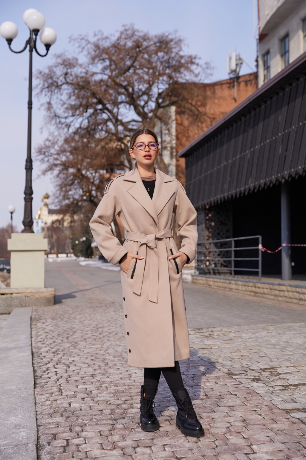 Демисезонное пальто Mila Nova ПВ-376 бежевый — изображение 2