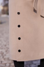 Демисезонное пальто Mila Nova ПВ-376 бежевый — изображение 9