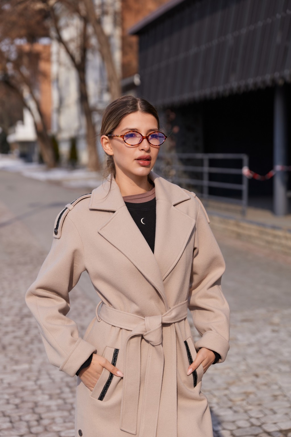 Демисезонное пальто Mila Nova ПВ-376 бежевый — изображение 4