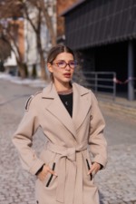 Демисезонное пальто Mila Nova ПВ-376 бежевый — изображение 4