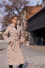 Демисезонное пальто Mila Nova ПВ-376 бежевый — изображение 3