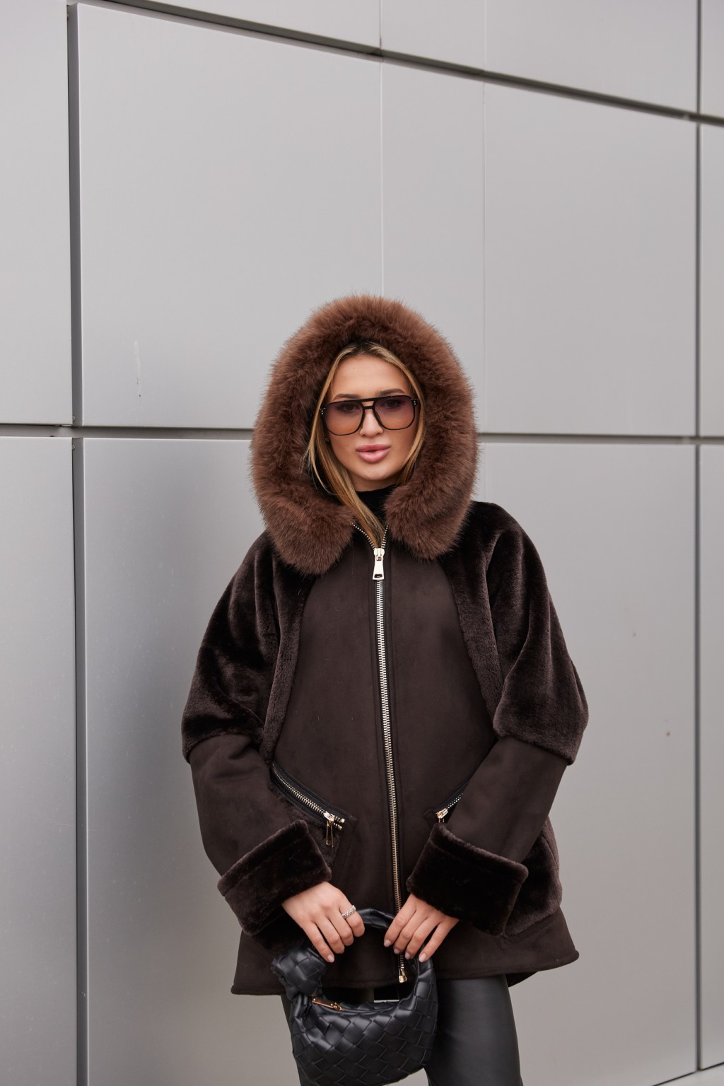 Зимняя дубленка Mila Nova Д-234  шоколадный — изображение 2