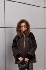 Зимняя дубленка Mila Nova Д-234  шоколадный — изображение 2