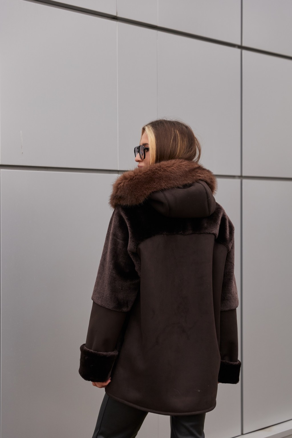 Зимняя дубленка Mila Nova Д-234  шоколадный — изображение 3