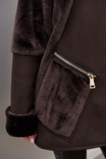 Зимняя дубленка Mila Nova Д-234  шоколадный — изображение 4