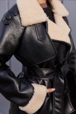 Зимняя дубленка Mila Nova Д-238кор черный — изображение 8