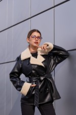 Зимняя дубленка Mila Nova Д-238кор черный — изображение 3