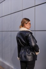 Зимняя дубленка Mila Nova Д-238кор черный — изображение 6