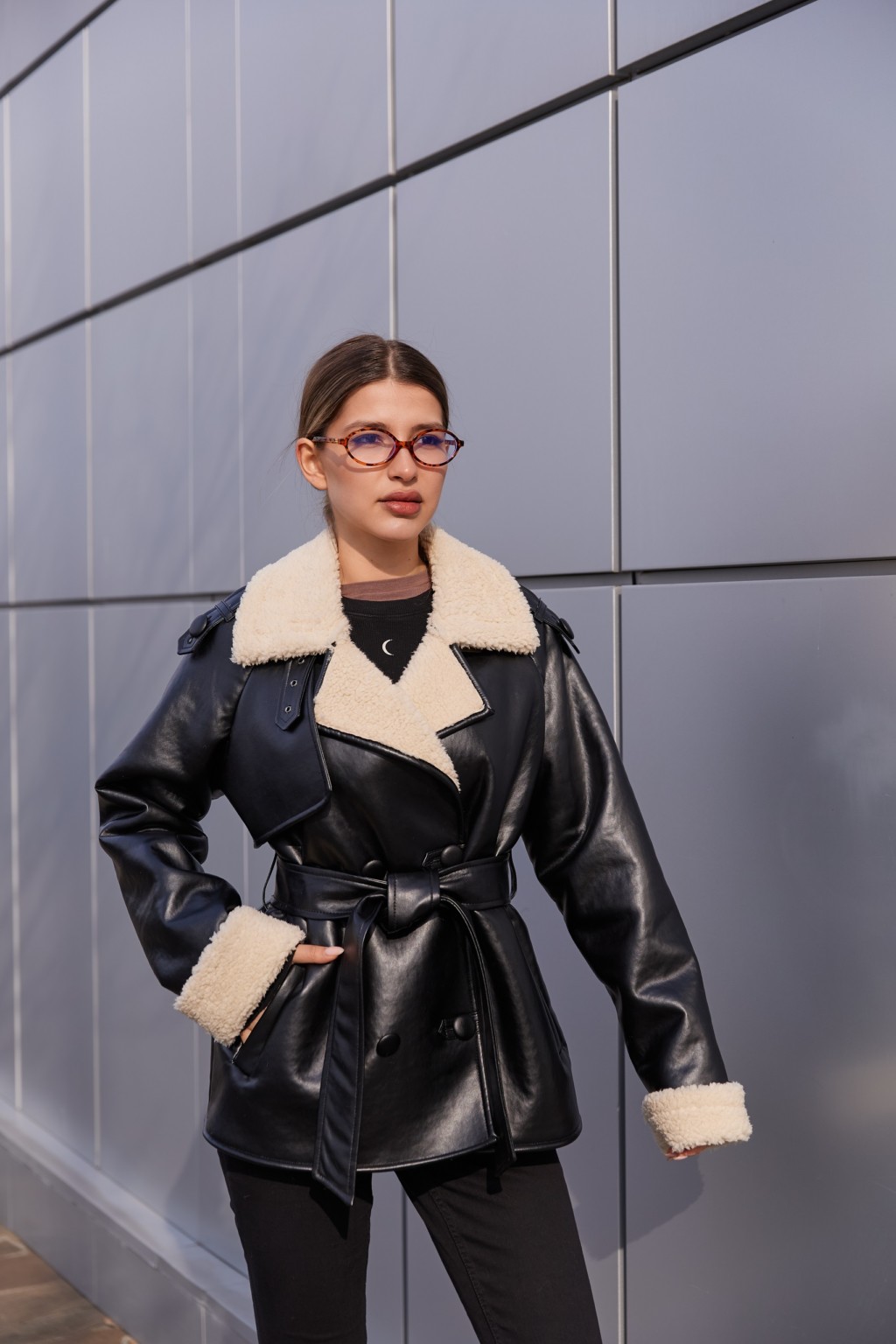 Зимняя дубленка Mila Nova Д-238кор черный — изображение 4