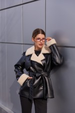 Зимняя дубленка Mila Nova Д-238кор черный — изображение 2