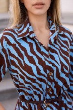 Летнее платье Mila Nova Ф-80 бирюза+ шоколад — изображение 3