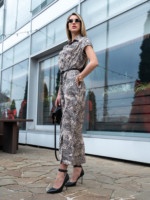 Летнее платье Mila Nova Ф-84 бежевый+черный — изображение 2