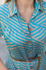 Летнее платье Mila Nova Ф-84 бирюза+бежевый — изображение 3