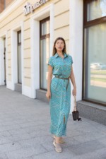 Летнее платье Mila Nova Ф-84 бирюза+бежевый — изображение 6