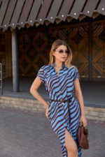 Летнее платье Mila Nova Ф-84 бирюза+шоколад — изображение 3