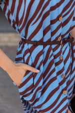 Летнее платье Mila Nova Ф-84 бирюза+шоколад — изображение 4