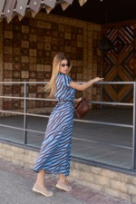 Летнее платье Mila Nova Ф-84 бирюза+шоколад — изображение 2