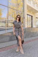 Летнее платье Mila Nova Ф-84 синий+бежевый