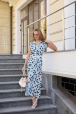 Летнее платье Mila Nova Ф-84 бирюзовый горох — изображение 5