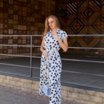 Летнее платье Mila Nova Ф-84 голубой горох