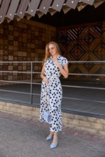 Летнее платье Mila Nova Ф-84 голубой горох