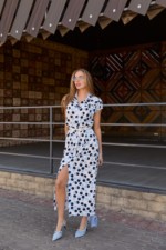 Летнее платье Mila Nova Ф-84 голубой горох — изображение 5