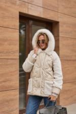 Зимняя куртка Mila Nova К-308  кап бежевый — изображение 2