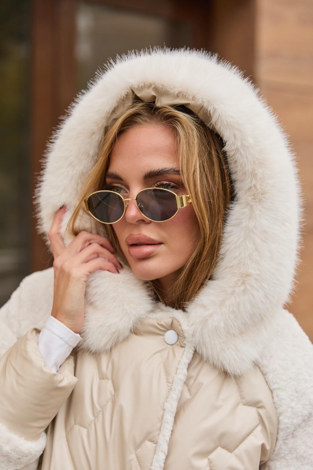 Зимняя куртка Mila Nova К-308  кап бежевый — изображение 3