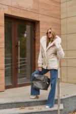 Зимняя куртка Mila Nova К-308  кап бежевый — изображение 6