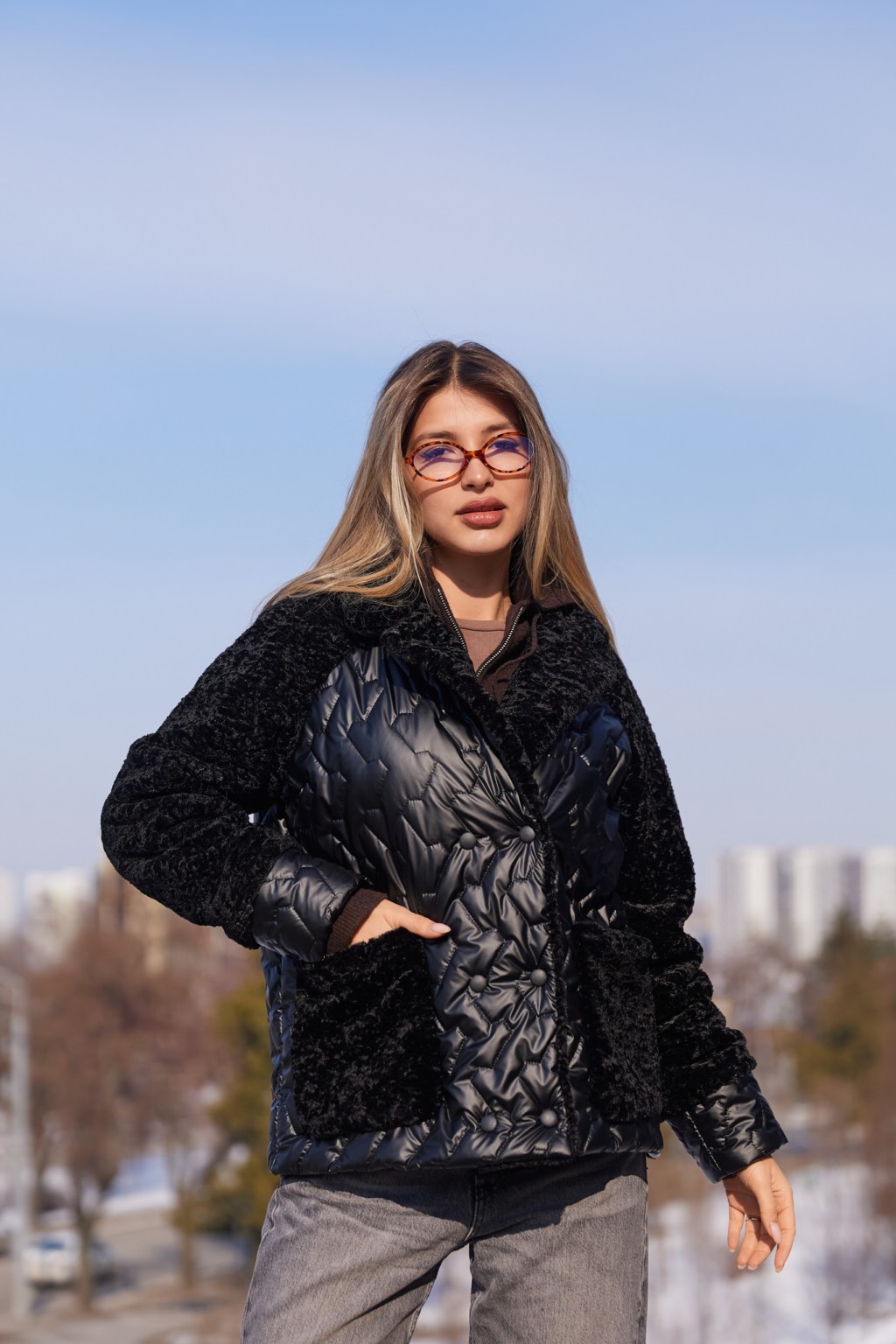 Демисезонная куртка Mila Nova К-308 черный — изображение 1