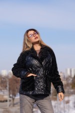 Демисезонная куртка Mila Nova К-308 черный — изображение 2