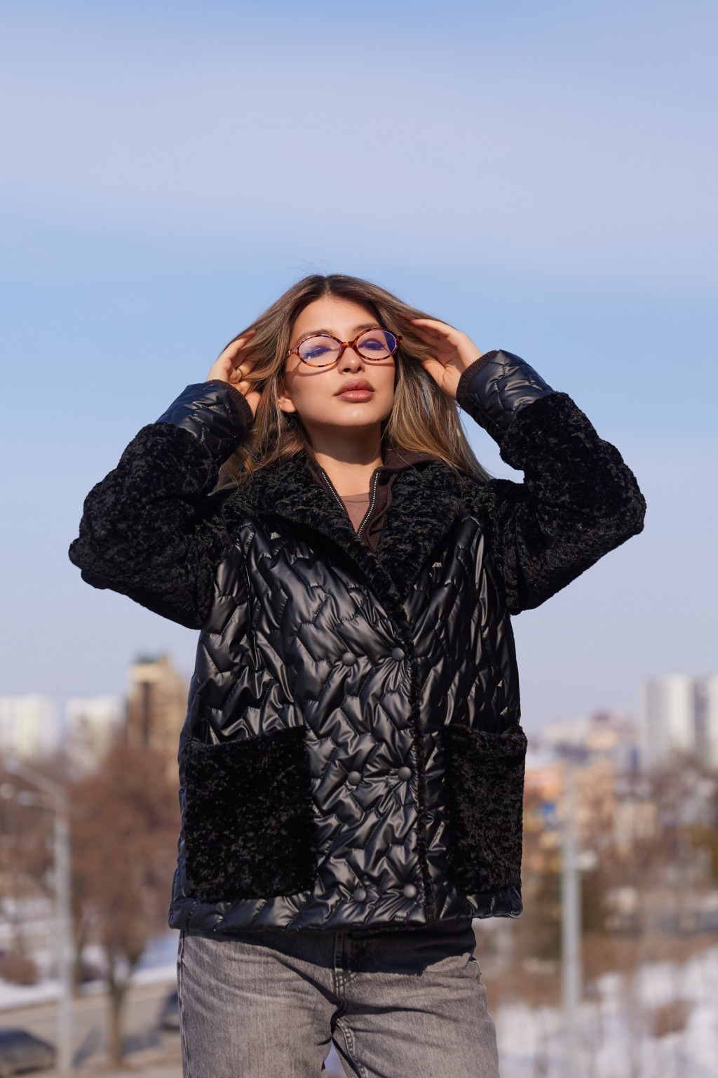 Демисезонная куртка Mila Nova К-308 черный — изображение 3