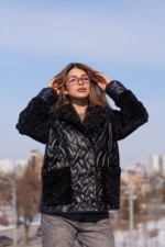 Демисезонная куртка Mila Nova К-308 черный — изображение 3