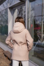 Демисезонная куртка Mila Nova К-316 молоко — изображение 8