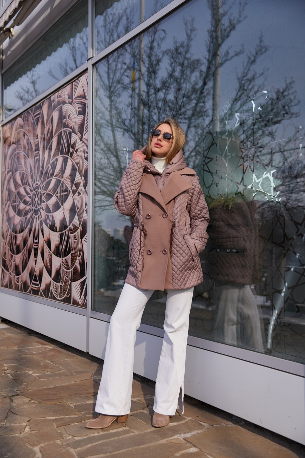 Демисезонная куртка Mila Nova К-316 капучино — изображение 6