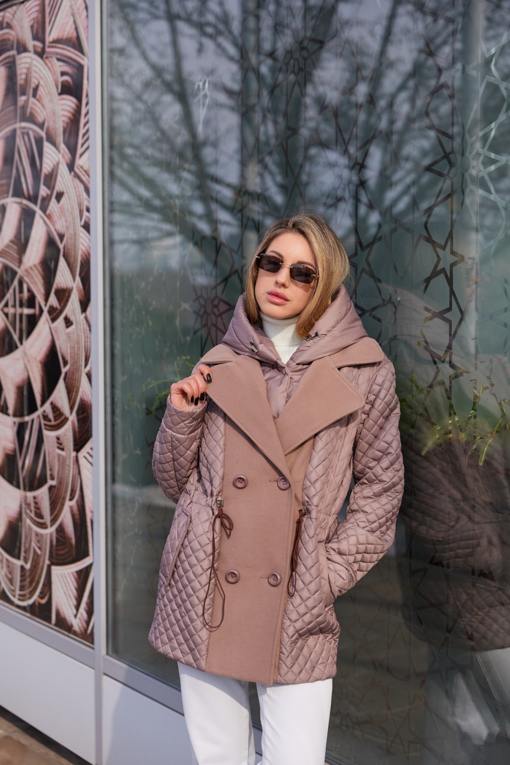 Демисезонная куртка Mila Nova К-316 капучино — изображение 3