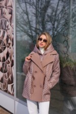 Демисезонная куртка Mila Nova К-316 капучино — изображение 3