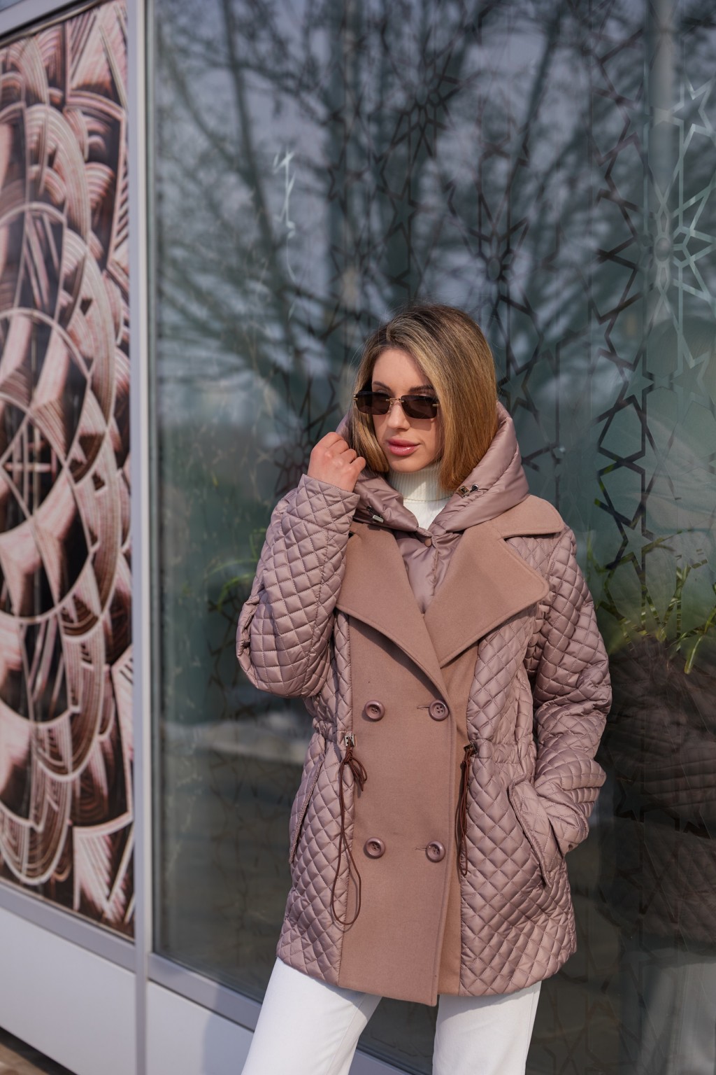 К-316капучино (12) Демисезонная куртка Mila Nova К-316 капучино — изображение 1