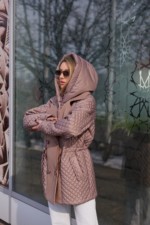 Демисезонная куртка Mila Nova К-316 капучино — изображение 7