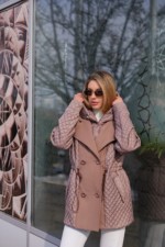 Демисезонная куртка Mila Nova К-316 капучино — изображение 2