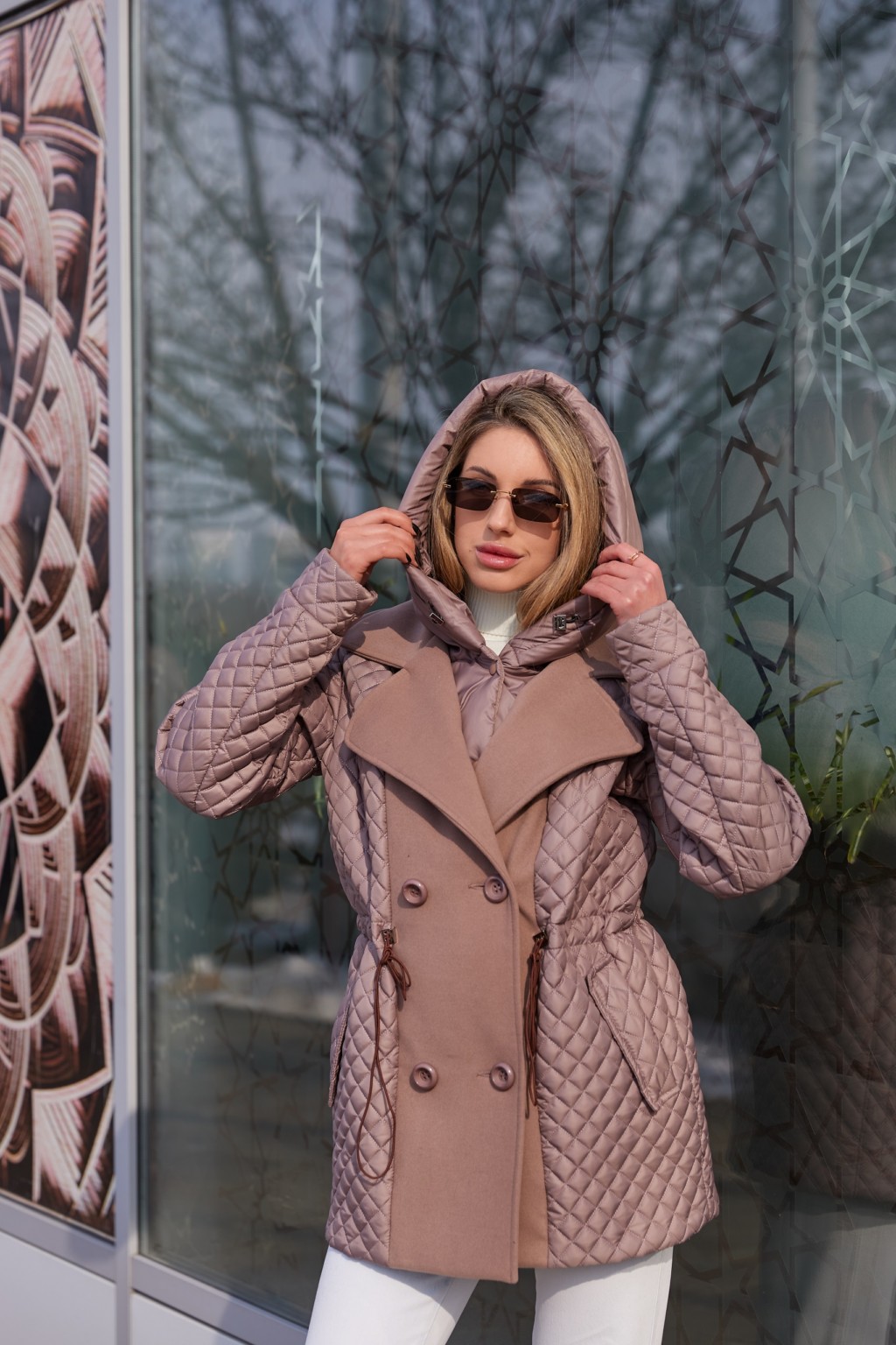 Демисезонная куртка Mila Nova К-316 капучино — изображение 4