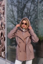 Демисезонная куртка Mila Nova К-316 капучино — изображение 4