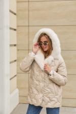 Зимняя куртка Mila Nova К-328 кап бежевый — изображение 3