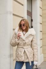 Зимняя куртка Mila Nova К-328 кап бежевый — изображение 2