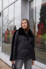 Демисезонная куртка Mila Nova К-352 черный — изображение 5