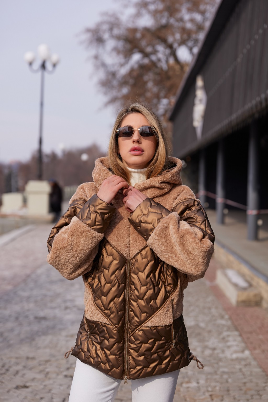 Демисезонная куртка Mila Nova К-357 кемел — изображение 5