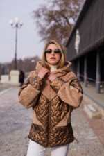 Демисезонная куртка Mila Nova К-357 кемел — изображение 5