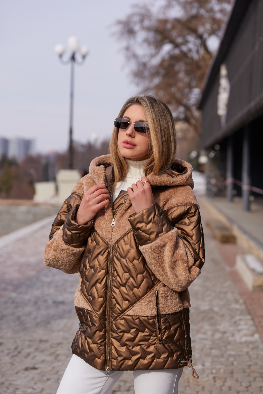 Демисезонная куртка Mila Nova К-357 кемел — изображение 4