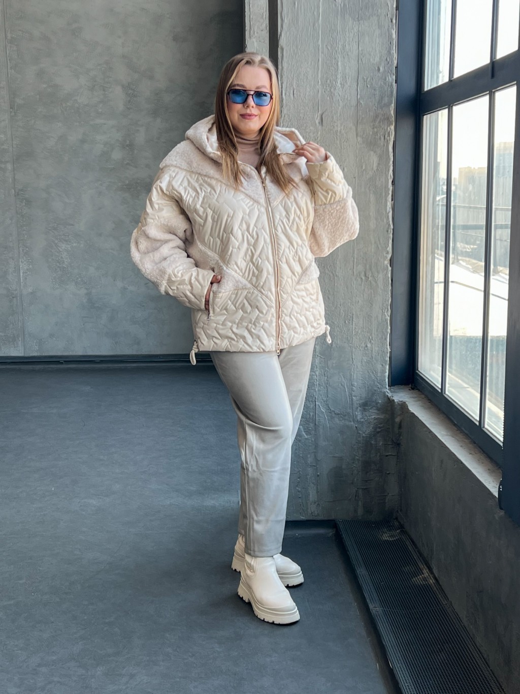 Демисезонная куртка Mila Nova К-357 молоко — изображение 2